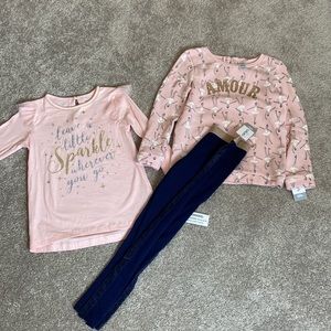 NWT carters ballet 🩰 sweatshirt, long sleeve t, and sparkle ✨ jeggings